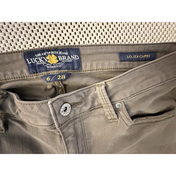 Lucky Brand Jeans Lolita Crop 28 Women Sz 6 Low Rise Y2K Stretch Straight Leg - Picture 5 of 10